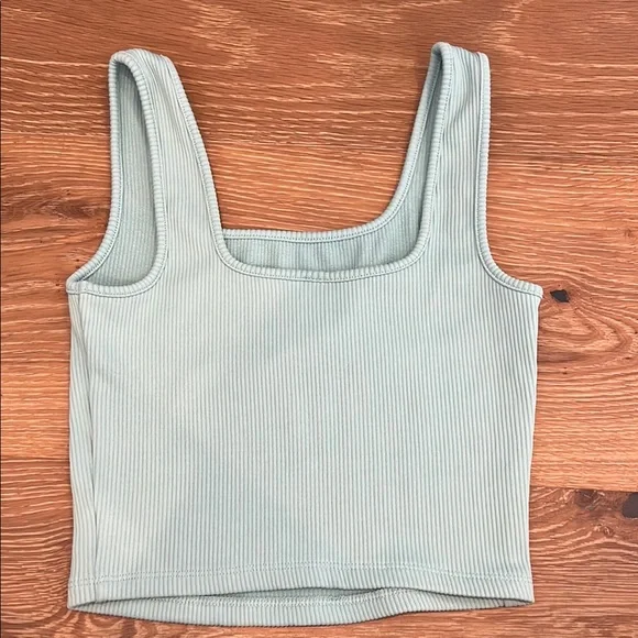 Turquoise Ribbed Tank Top - Picture 2 of 5